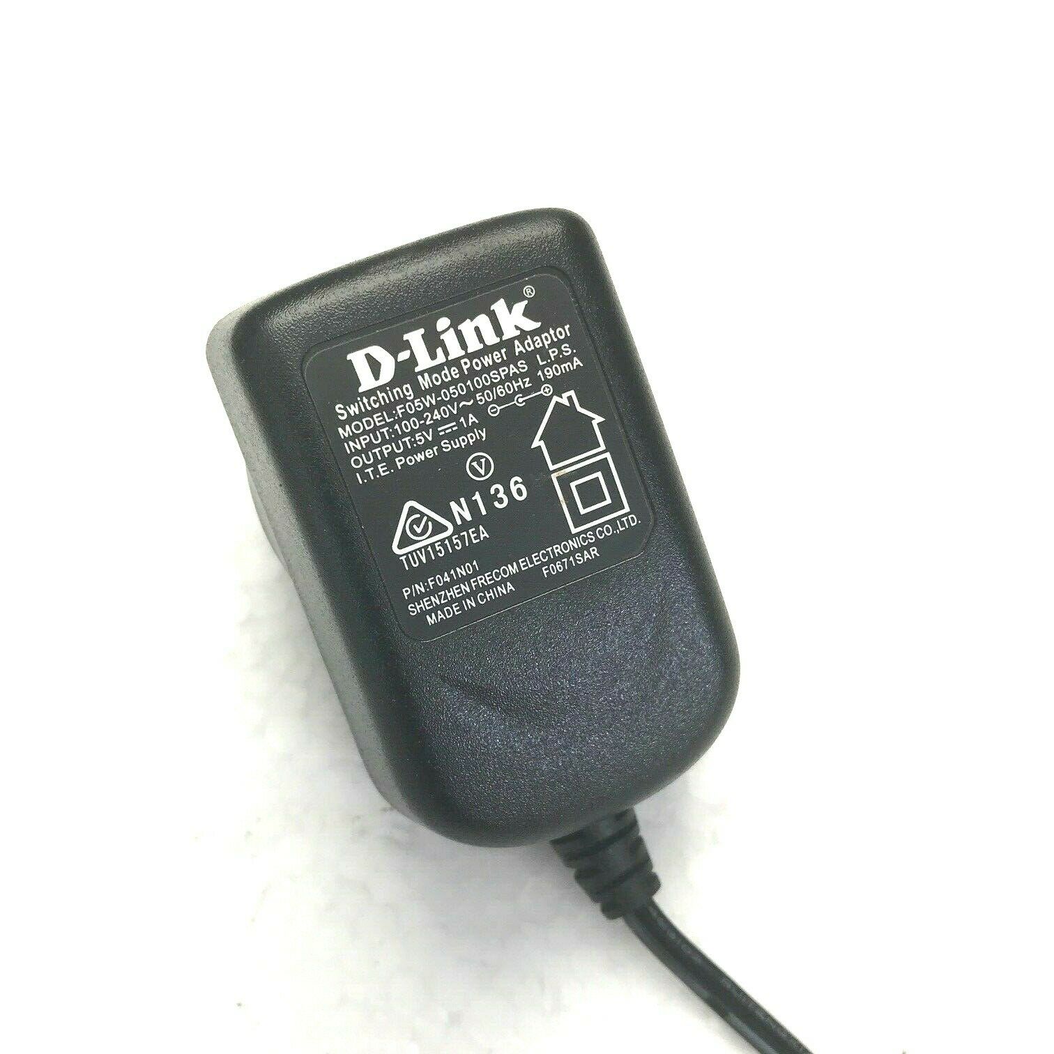 100% brand New D-Link F05W-050100SPAS L.P.S. 5V 1A Switching Power Adapter